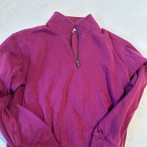 Z-Supply Purple Quarter Zip Sweatshirt size Small
